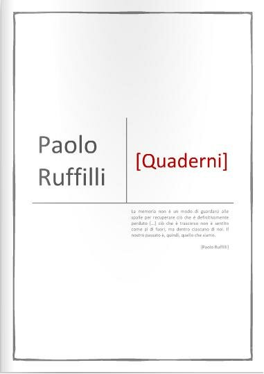 Paolo Ruffilli – Quaderni